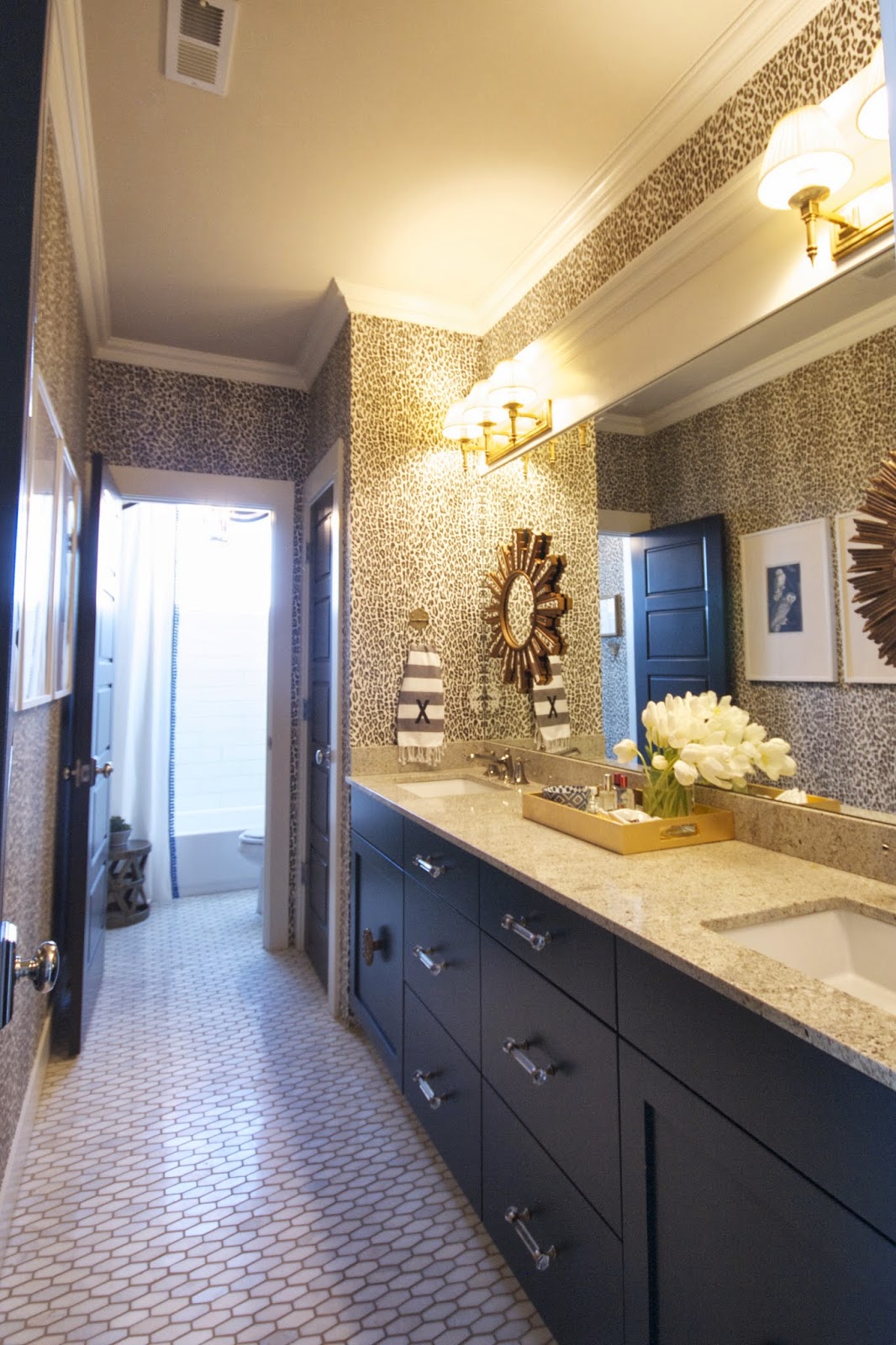 design dump leopard wallpapered bathroom (one week makeover reveal)