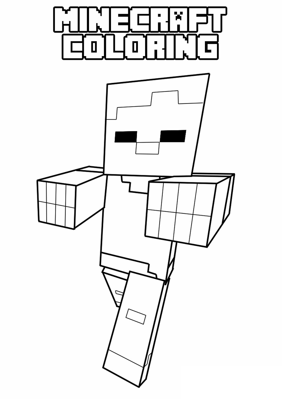 Desenho para colorir do Minecraft  Minecraft coloring pages, Minecraft  drawings, Coloring pages