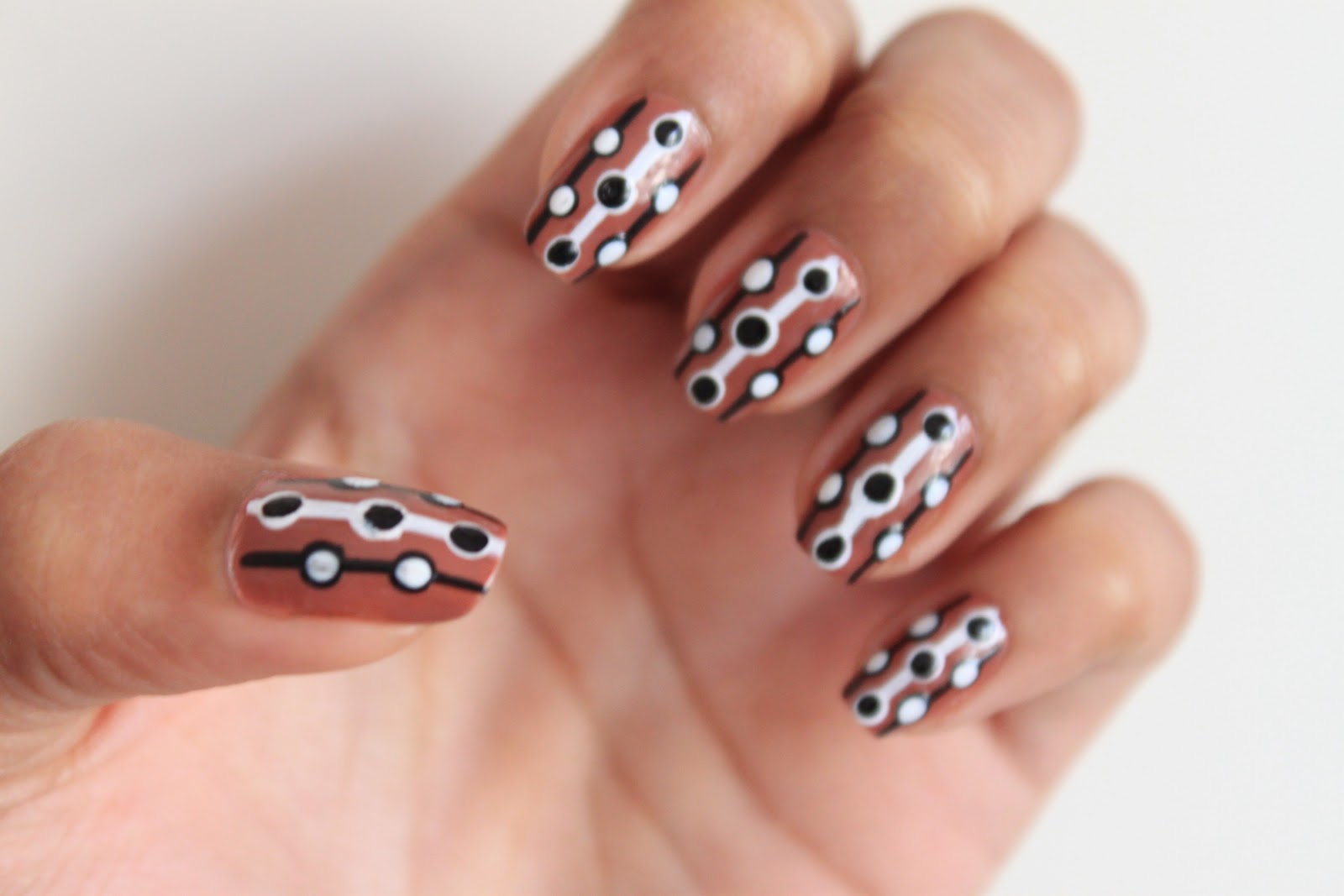 Mital Doshi Brown Abstract Nail art