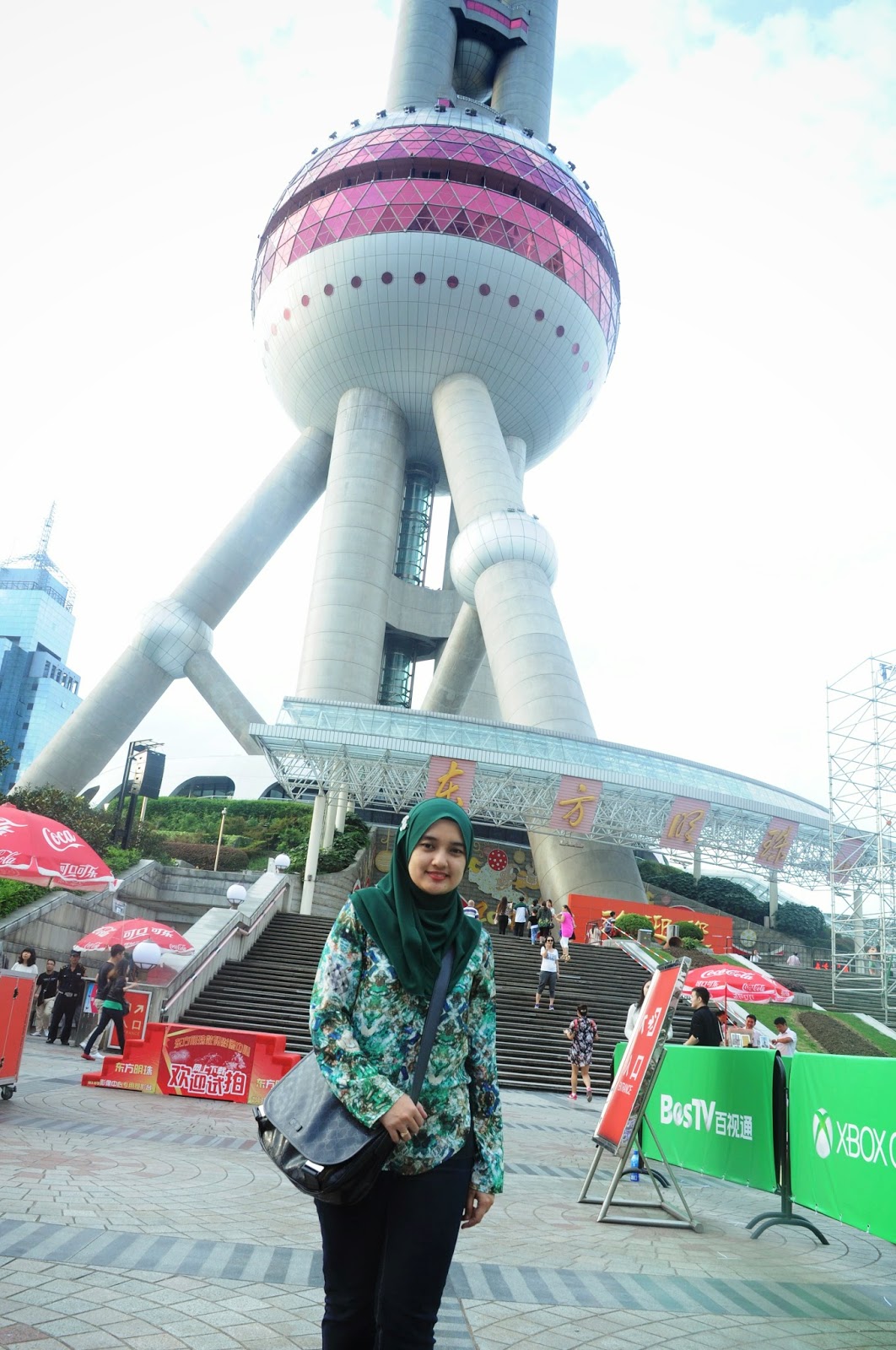 me infront of the oriental pearl tower