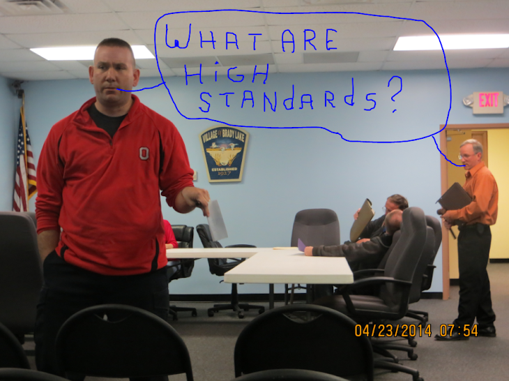 The Not so high standards of Brady Lake Village police chief John Marra & BLV mayor Hal Lehman.