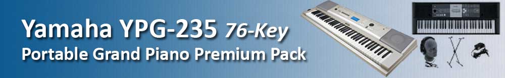 Yamaha YPG-235 76-Key Portable Grand Piano Premium Pack