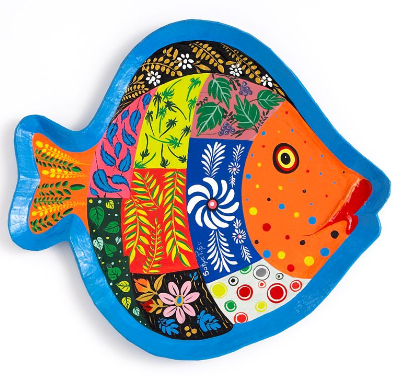 fish plate by artist of Haiti
