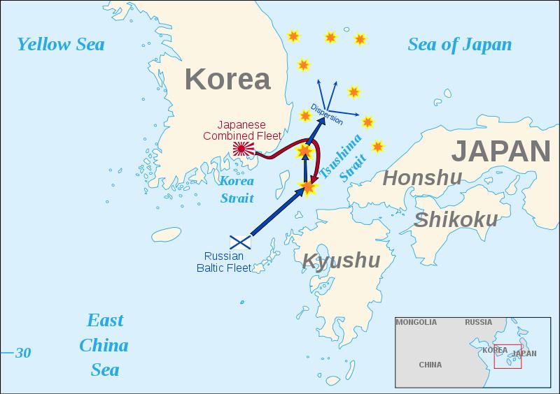 Graphic Firing Table Decisive Battles Tsushima Strait 1905