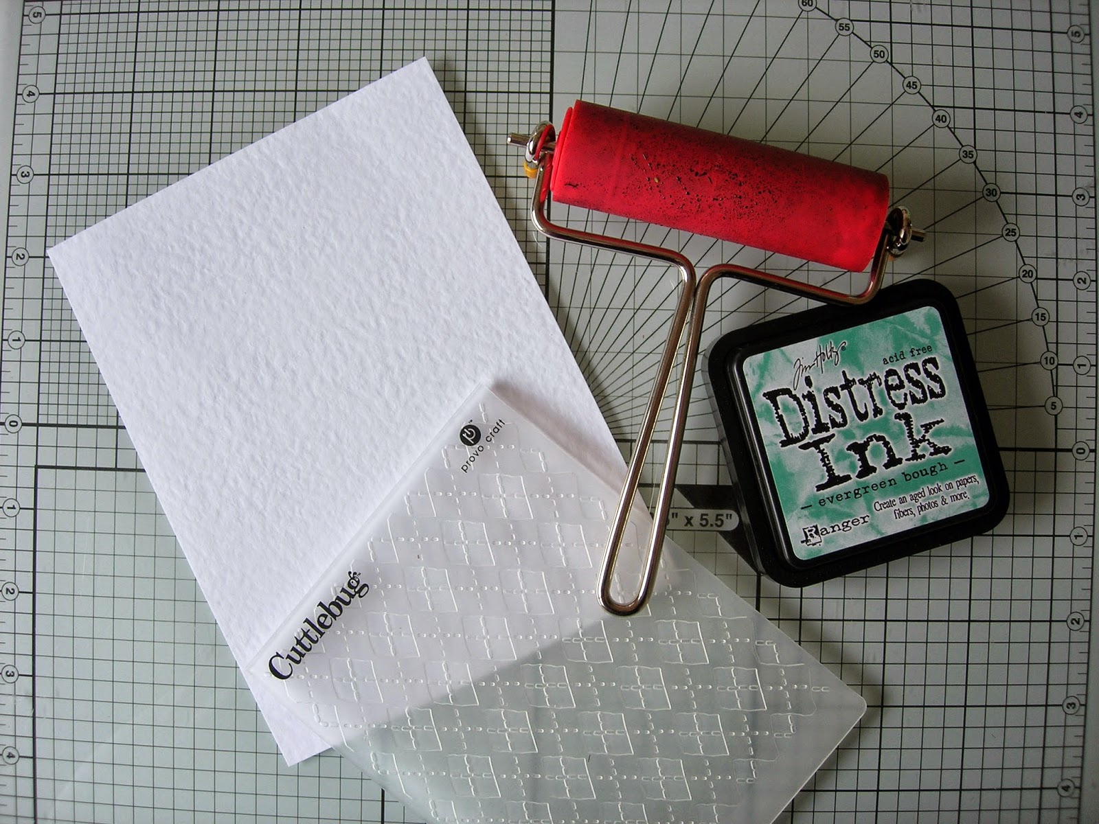 How to use ink with an embossing folder