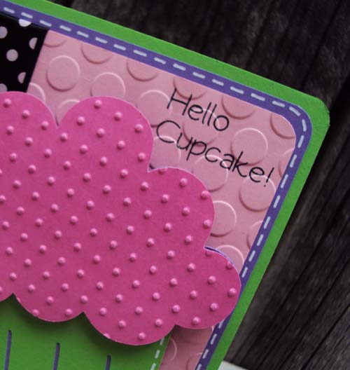 Inking it Up Hello Cupcake Embossed Card