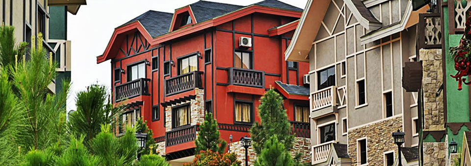 <span class='tit'>Alpine Village at Crosswinds Tagaytay</span> <br /><span class='desc'>Crosswinds is a haven south of Manila inspired by the architecture of Switzerland. Rowsof picturesque chalets sit serenely on a lush terrain at one of the highest points of Tagaytay.</span> Alpine Village at Crosswinds Tagaytay