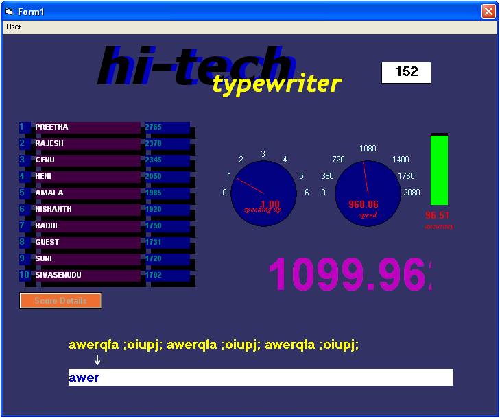 NOVEL SOFTWARE Type Writer Game