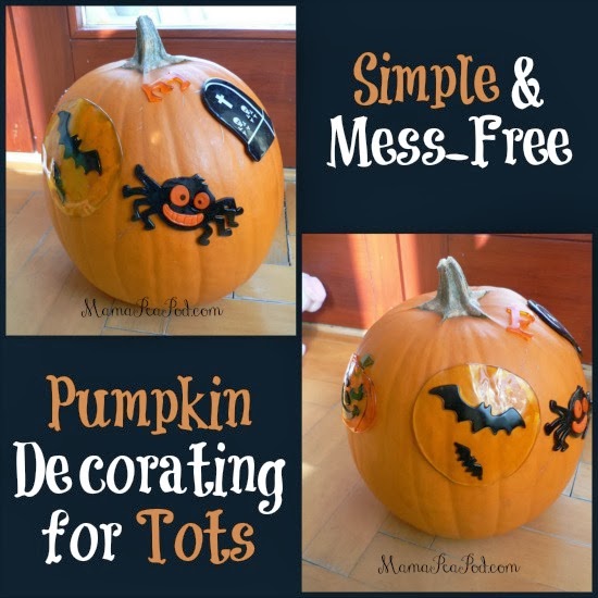 pumpkin decorating toddlers gel stickers