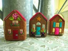 felt miniature houses