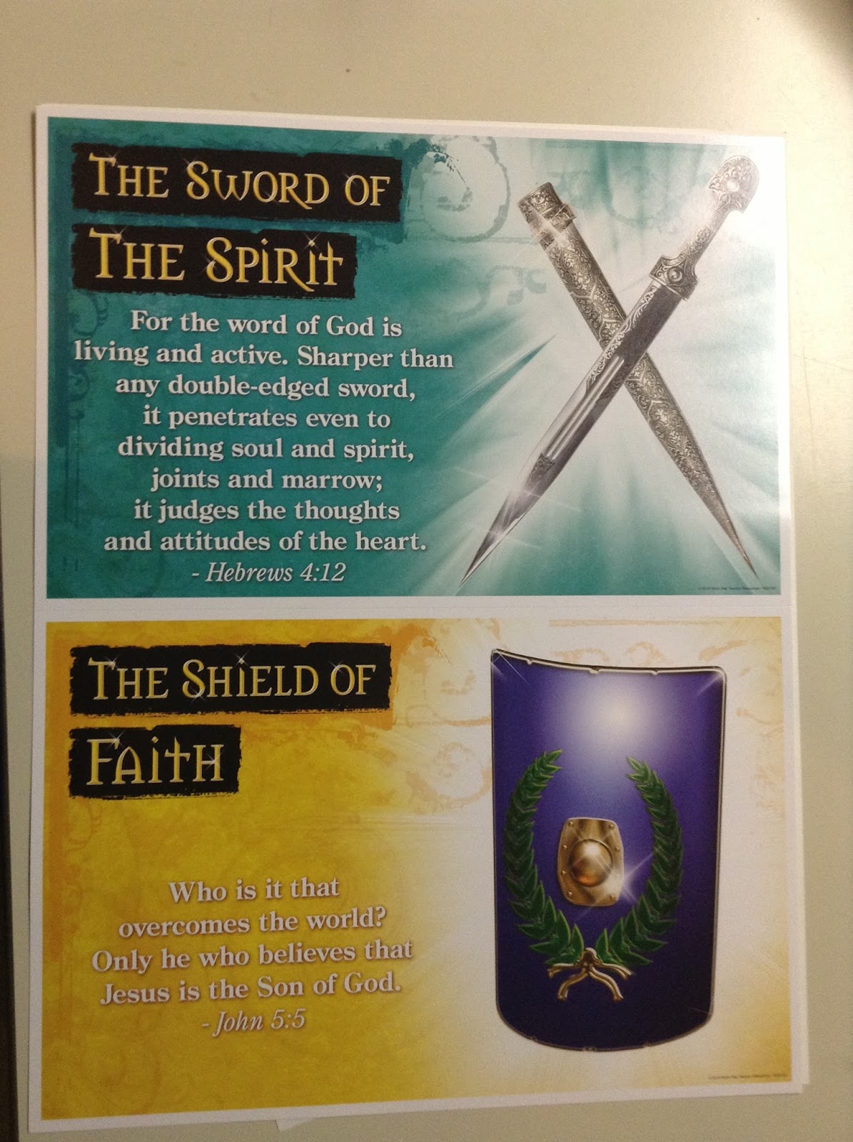 Look to Him and be Radiant Armor of God Decorations