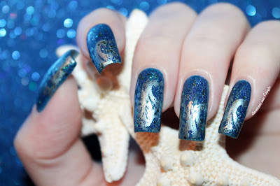 A Poseidon // ocean nail art