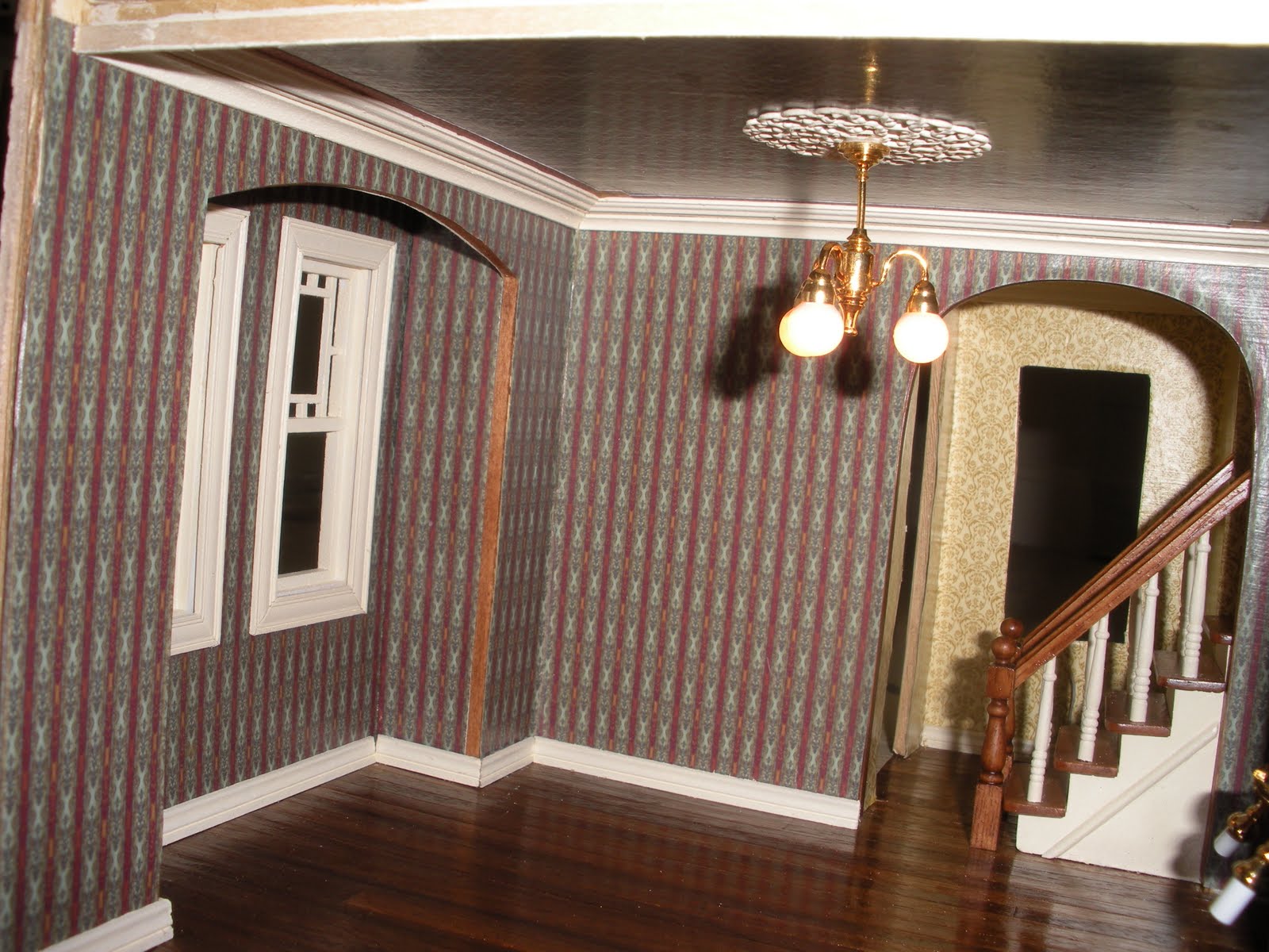 Victorian Half Scale Fairfield Dollhouse Parlor Ceiling