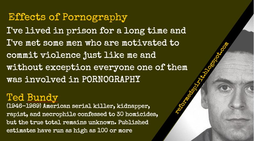 I’m no social scientist, and I don’t pretend to believe what John Q. Citizen thinks about this, but I’ve lived in prison for a long time now, and I’ve met a lot of men who were motivated to commit violence. Without exception, every one of them was deeply involved in pornography - deeply consumed by the addiction. 