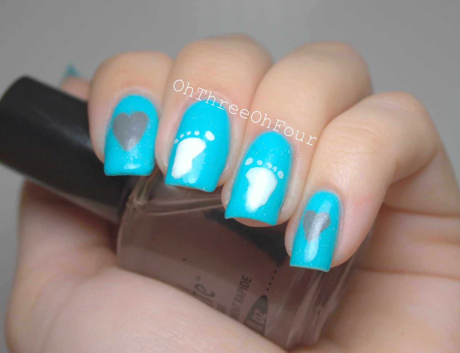 Oh Three Oh Four Pregnancy and Infant Loss Awareness Nails