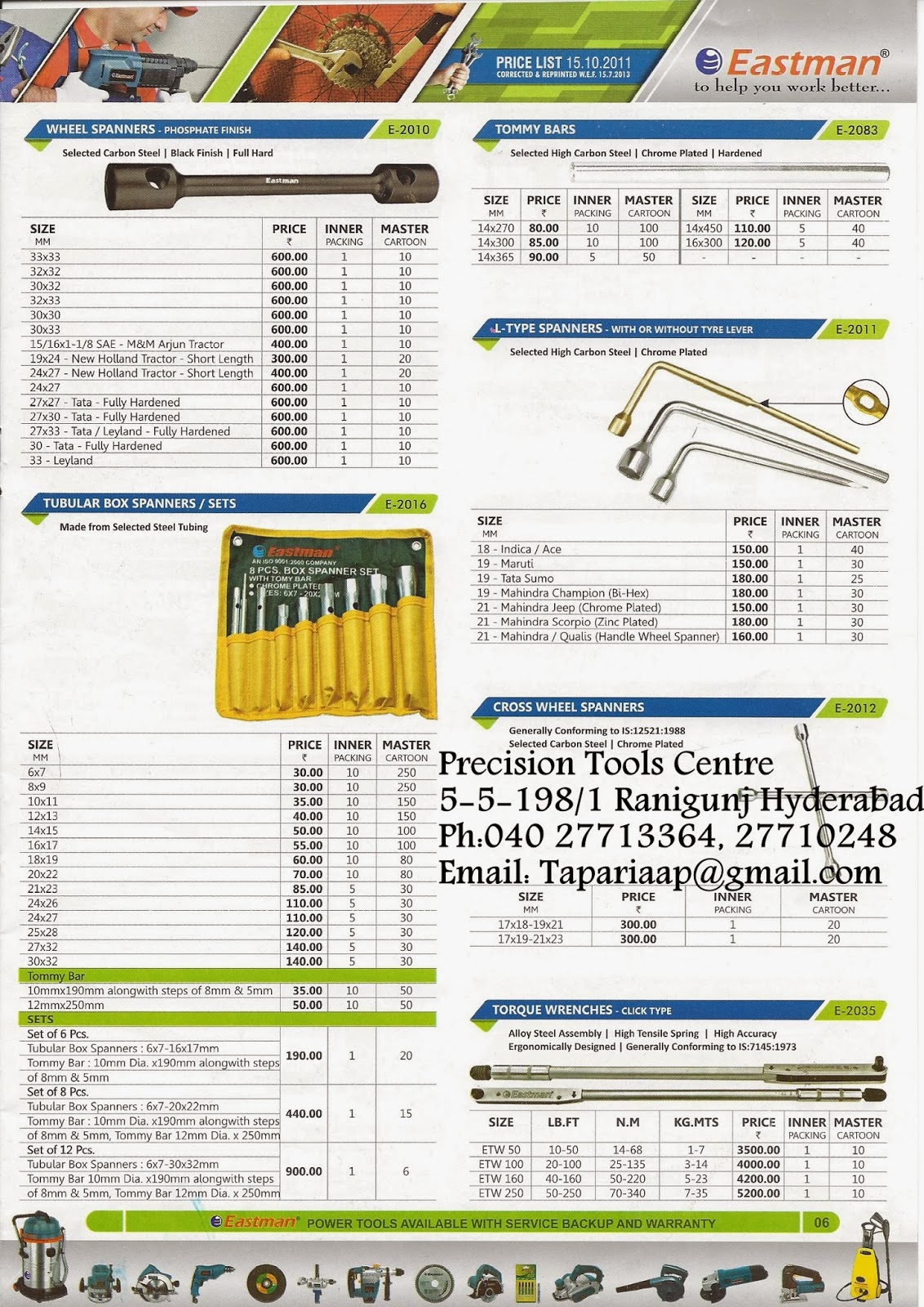 hand tools price list Hand Tools