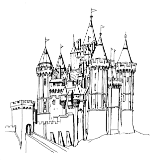 castle colouring pages for kids