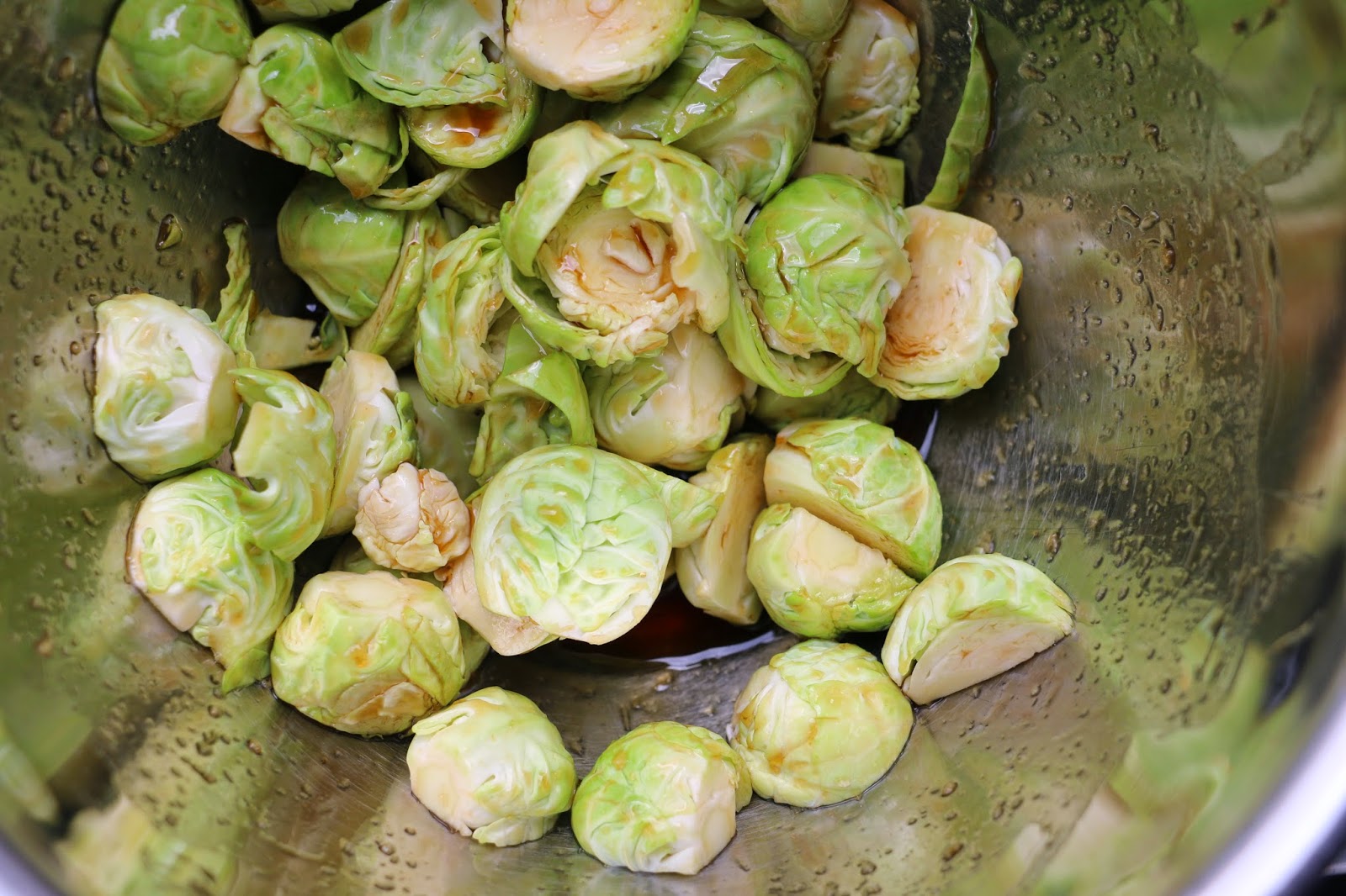 Sweet and Sour Spicy Sesame Brussels Sprouts