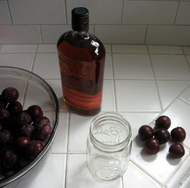 infusing bourbon with plums