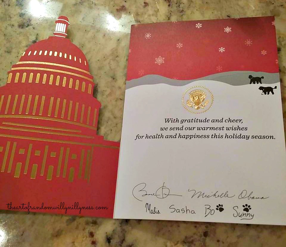 Carolyn in Carolina 2015 White House Christmas Card!