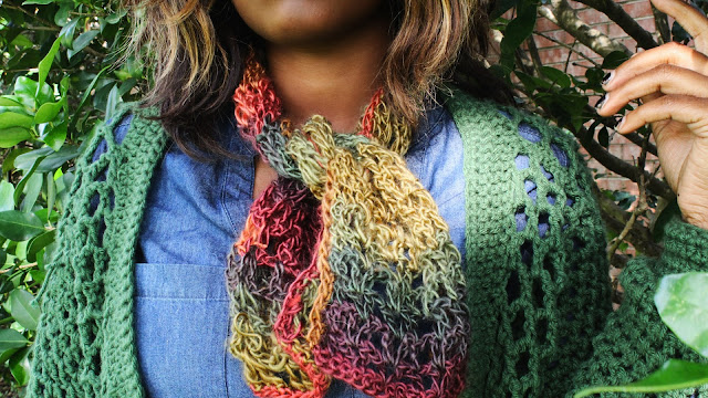 DIY: Super Easy Autumn Crochet Scarf // Free Crochet Pattern