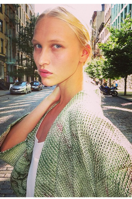 Green hand dyed kimono jacket from Kimono House in Soho New York City 212-505-0232