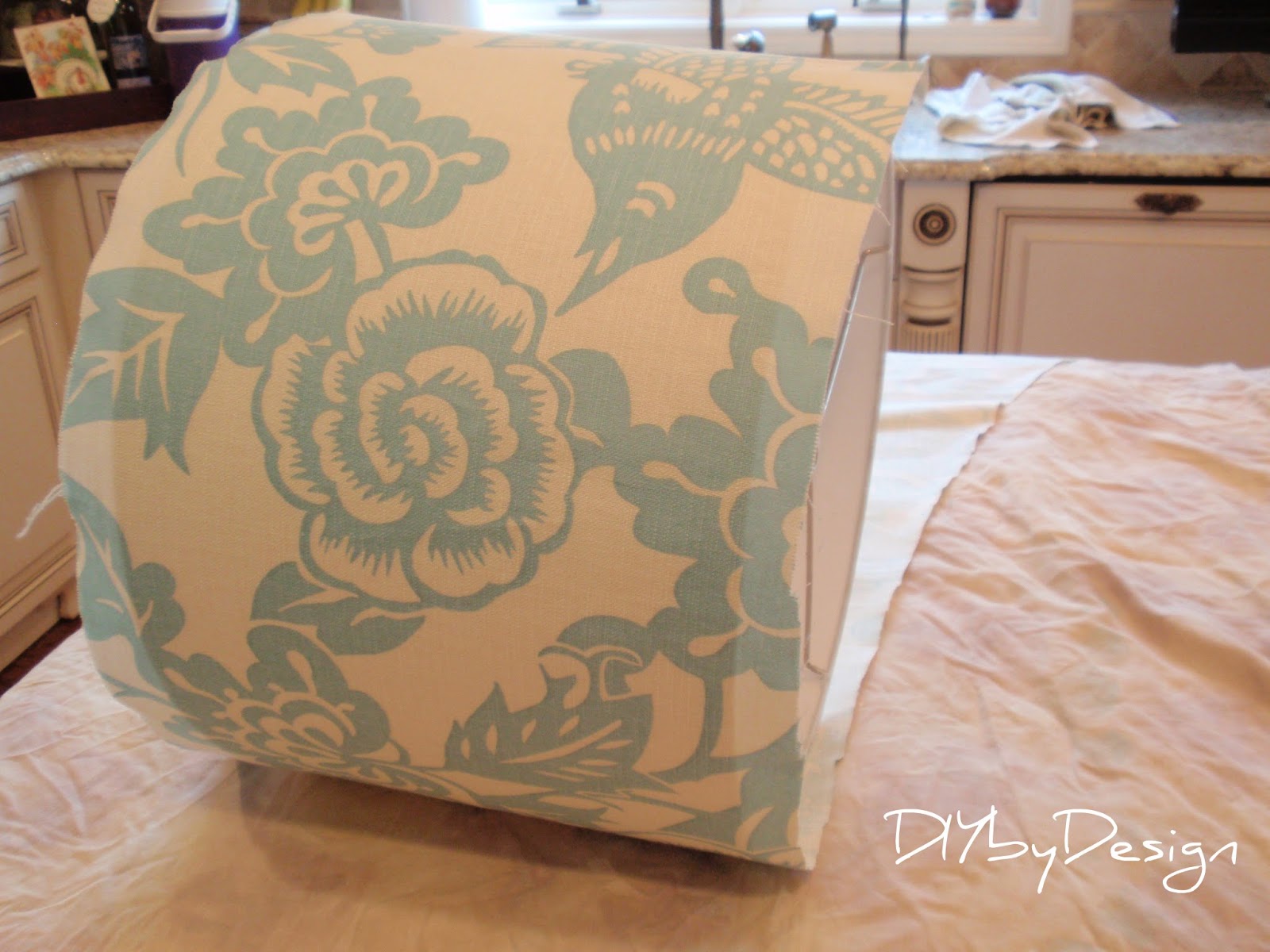 DIY by Design Fabric Covered Lampshade Tutorial