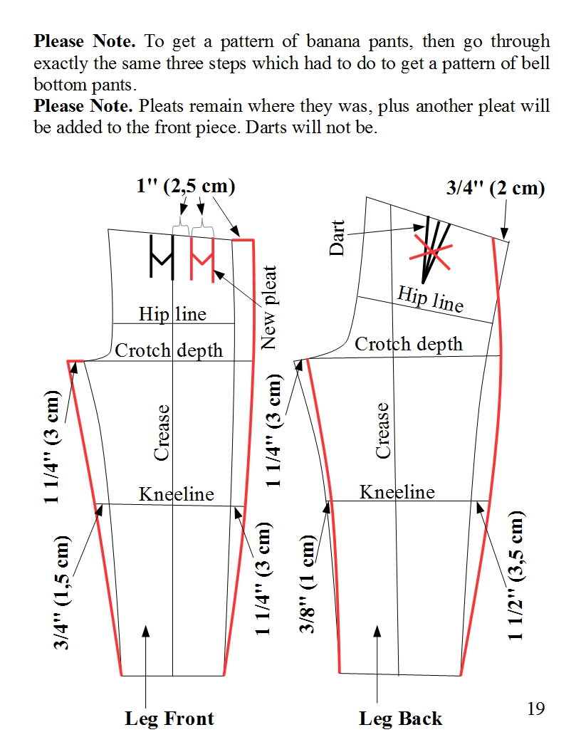 Rasa's advices how best to sew Bell bottom pants pattern, tapered pants pattern, bermuda shorts