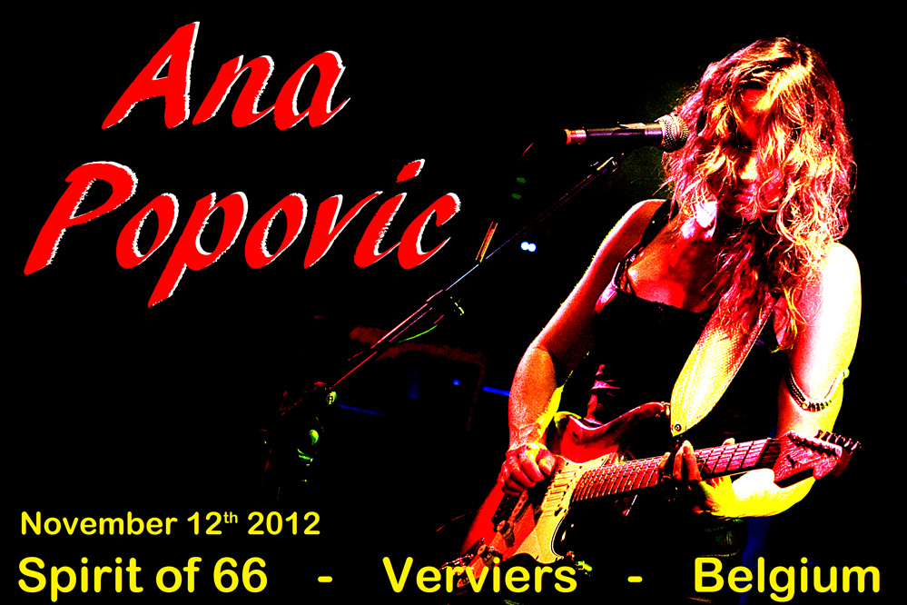 Ana Popovic (22nov12) at the "Spirit of 66", Verviers, Belgium.