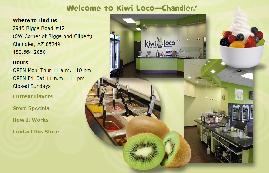 Kiwi Loco best frozen yogurt in Gilbert AZ