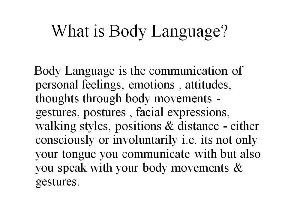body language essay