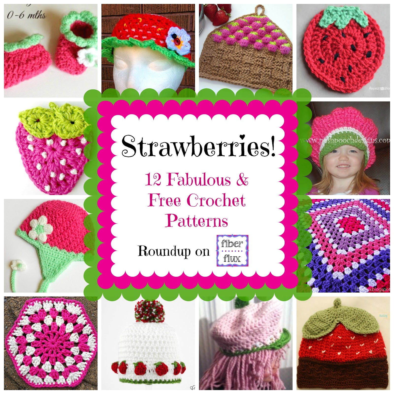 Fiber Flux Strawberries! 12 Fabulous and Free Crochet Patterns...