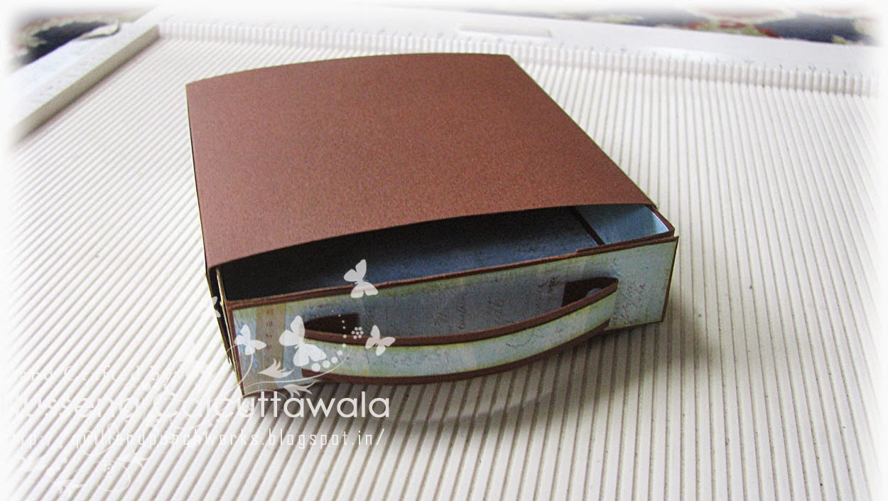 Crafters Corner An easel box with drawer tutorial using pattern papers!