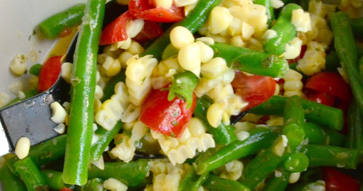 Aesthetic Nest Recipe Garlicky Green Bean, Sweet Corn and Tomato Salad
