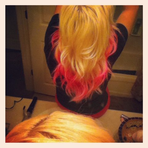 Y Pink Dip Dyed Hair