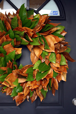 magnolia leaf wreath