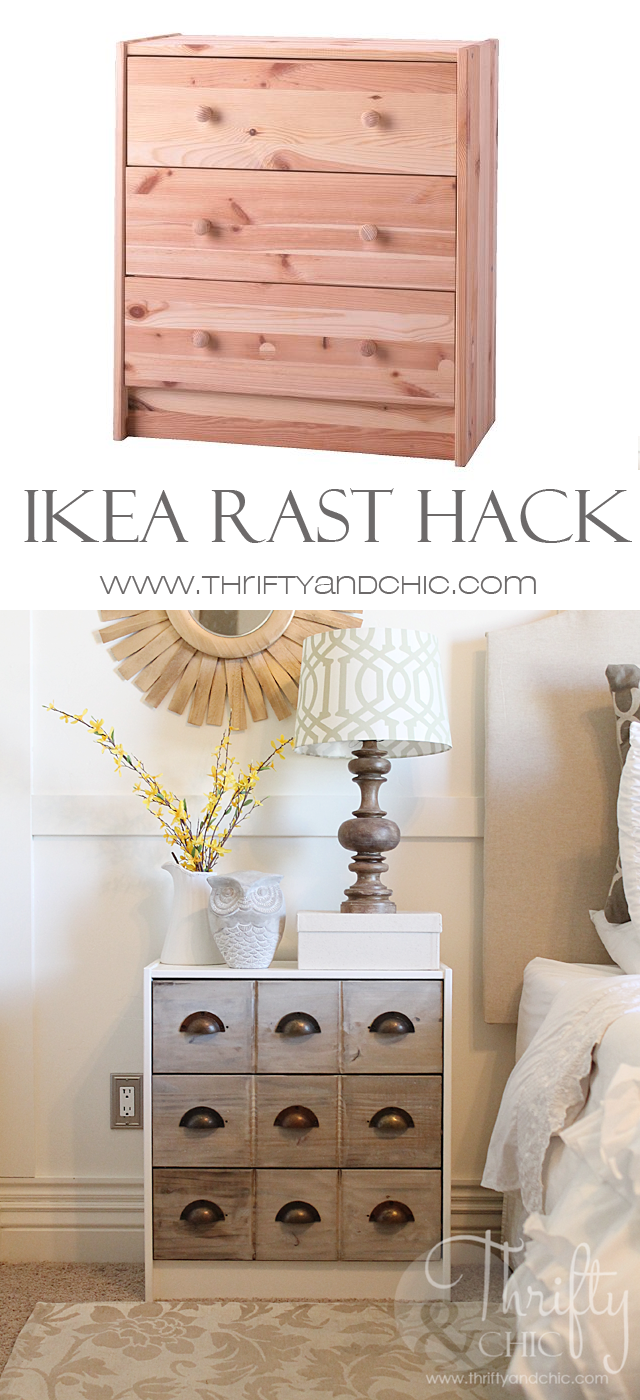 Ikea Rast Dresser Hack -turned into a cute apothecary cabinet nighstand