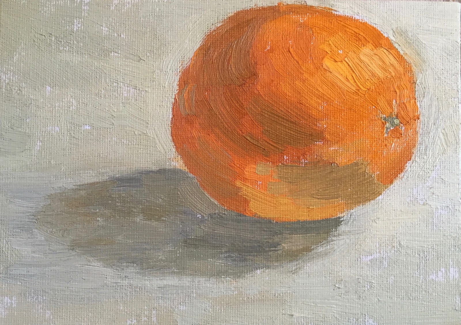 Daily Painting 2 ‘Orange’ 5×7″ oil on board Clare Bowen