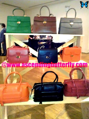 DRESSAGE Collection on display, handbags, leather