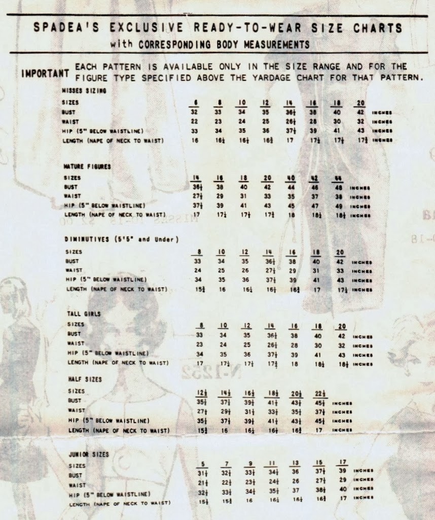 1950 S Size Chart