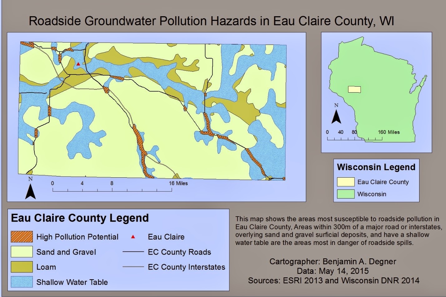figure 2 the final map of high contamination risks in eau claire county the final outcome overlays 12 square miles in eau claire county figure 2 the final map of high contamination risks in eau claire county the final outcome overlays 12 square miles in eau claire county