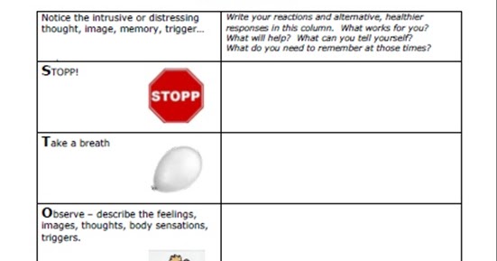 Teenage Stress Prevention: STOPP Worksheet