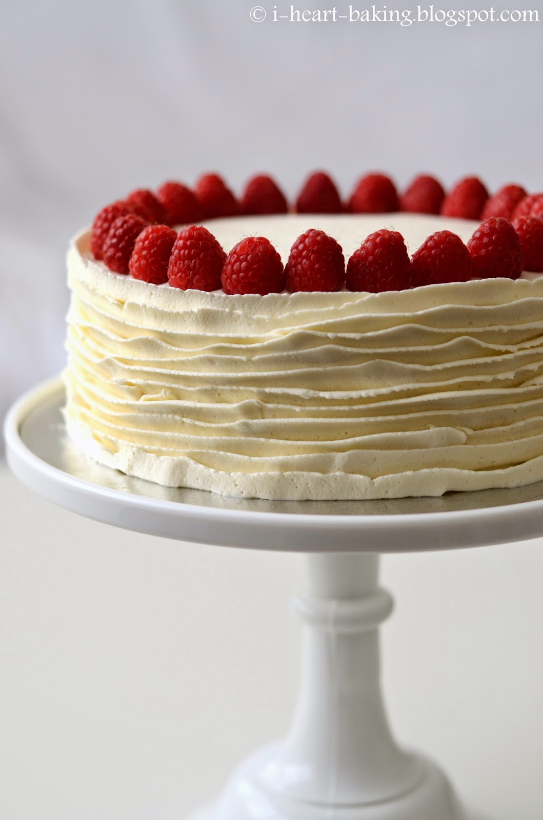 i heart baking! japanese cheesecake with whipped cream and raspberries