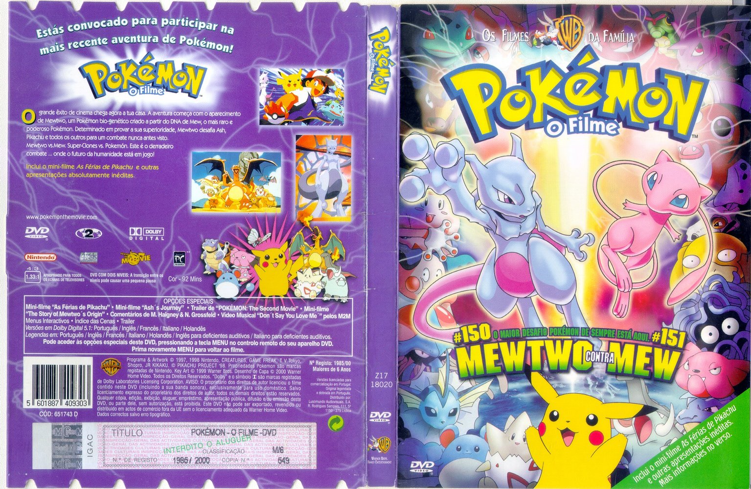 Pokémon o filme Mewtwo Contra Ataca Evolução Dublado 