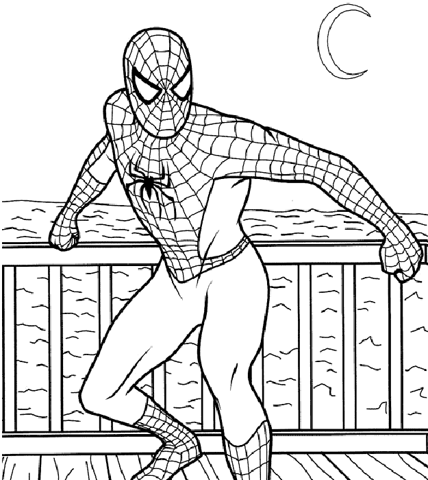 Interactive Magazine: Coloring pictures of spiderman