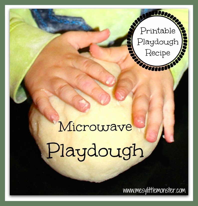 Microwave Playdough Messy Little Monster