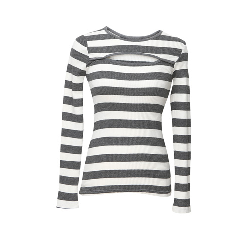 Striped Cut-out Perky Top