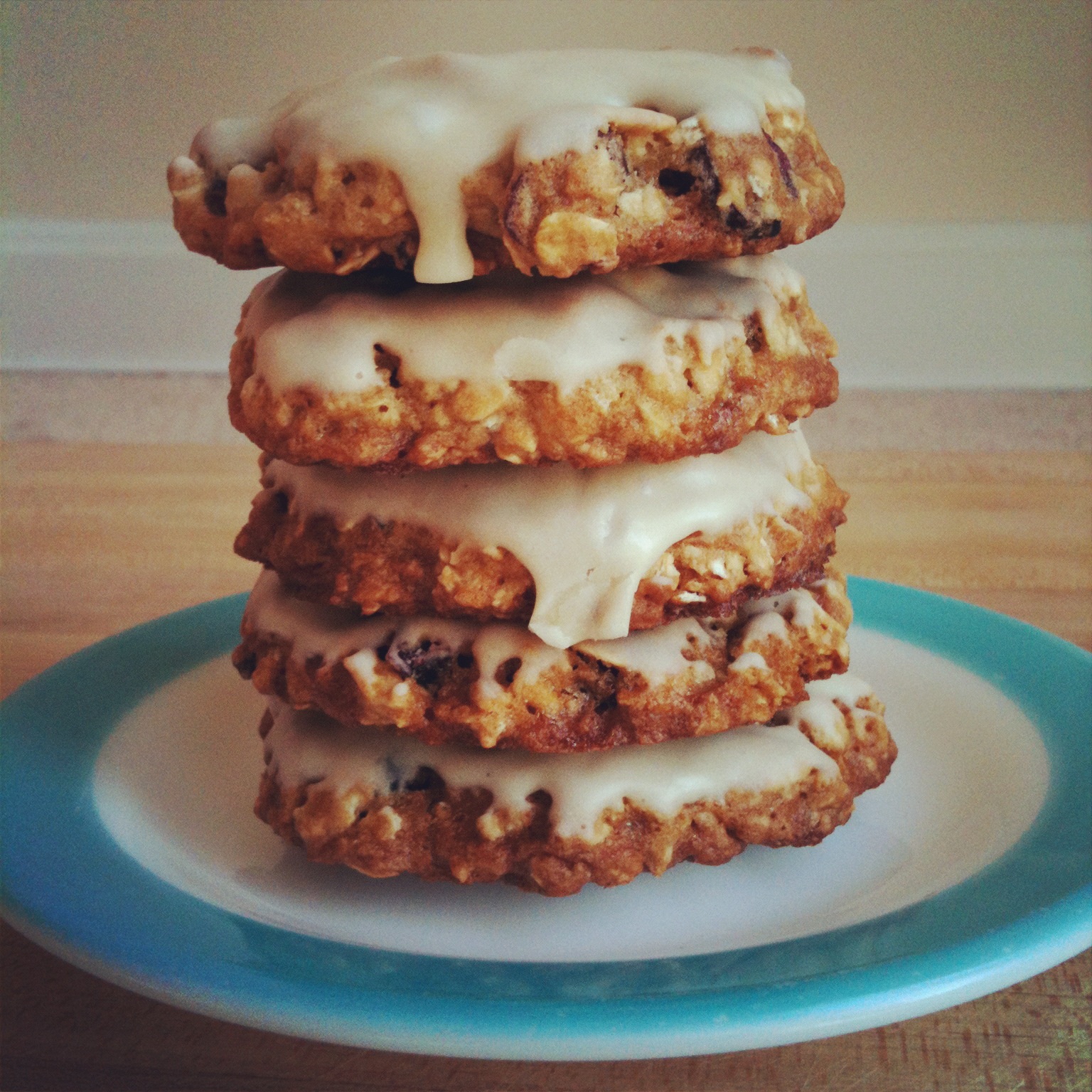 Sprinkles and Champagne mapleglazed oatmeal cookies