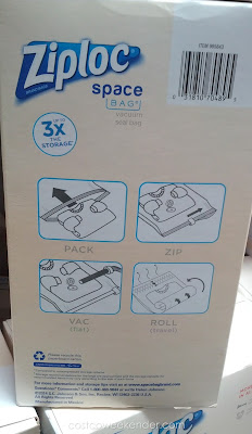 Be surprised by how much space you will save with the Ziploc Space Bag