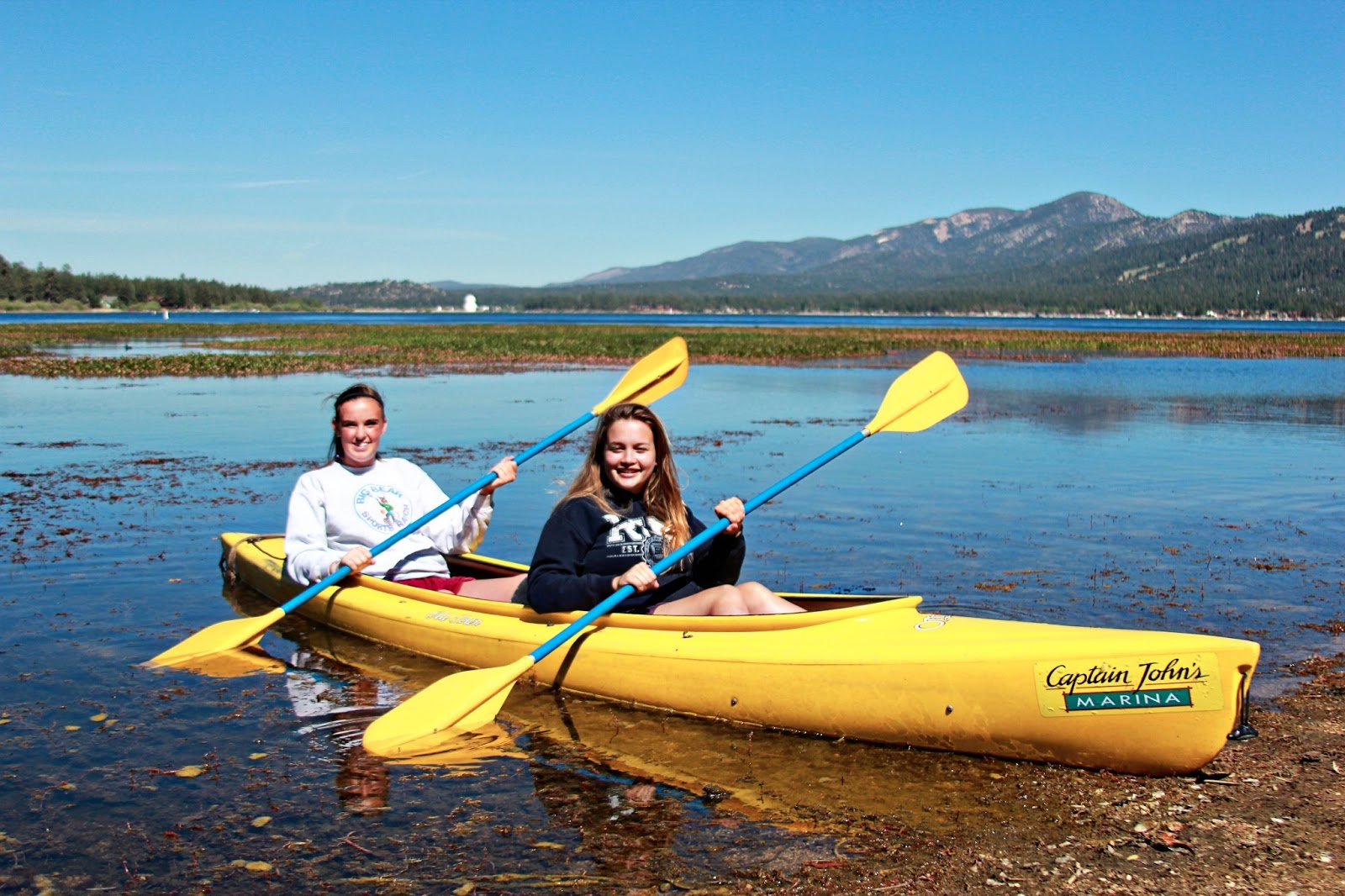Raspberry Balloon Kayaking on Big Bear Lake